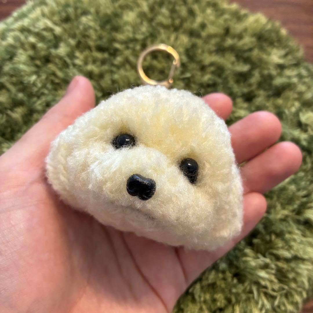 Amazon.co.jp: トイプードル 毛糸キーホルダー＊ぬいぐるみマスコット